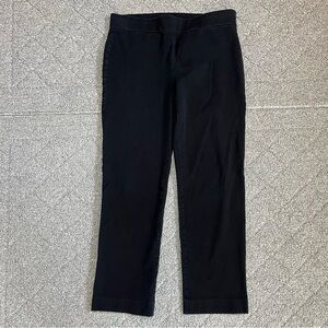 Loft Black Pull On Pants Womens Size 4 Straight Leg Stretch